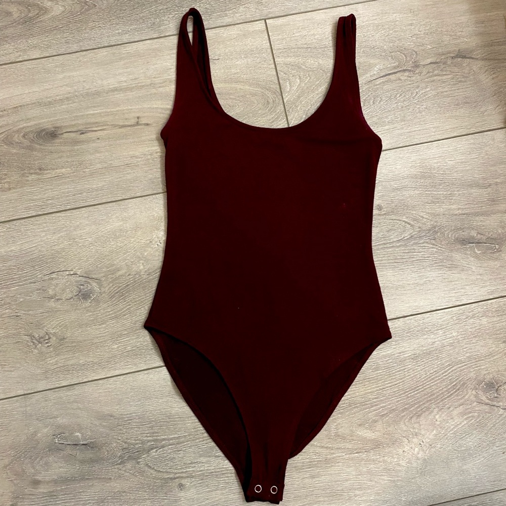 Burgundy bodysuit